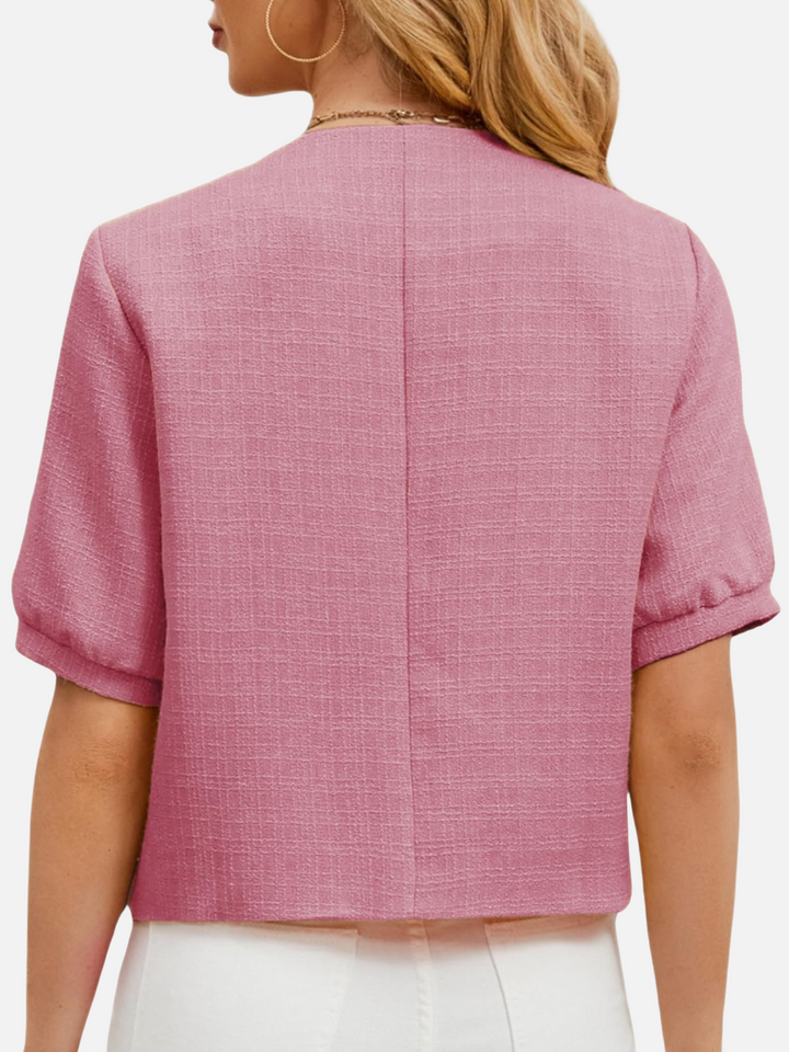 Vivian | Cropped Tweed Blazer Jacket