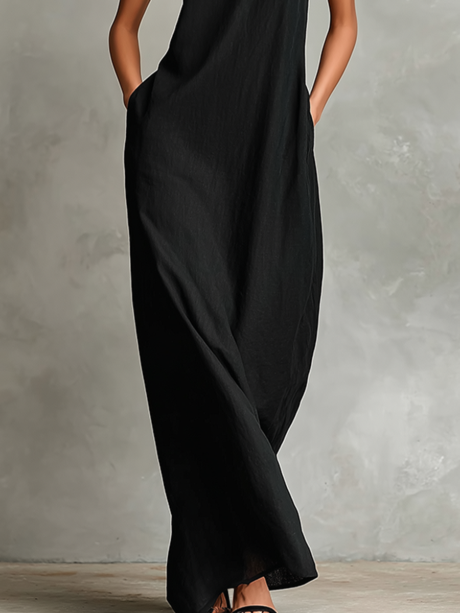 Serena™ | Elegant High-Neck Maxi Dress