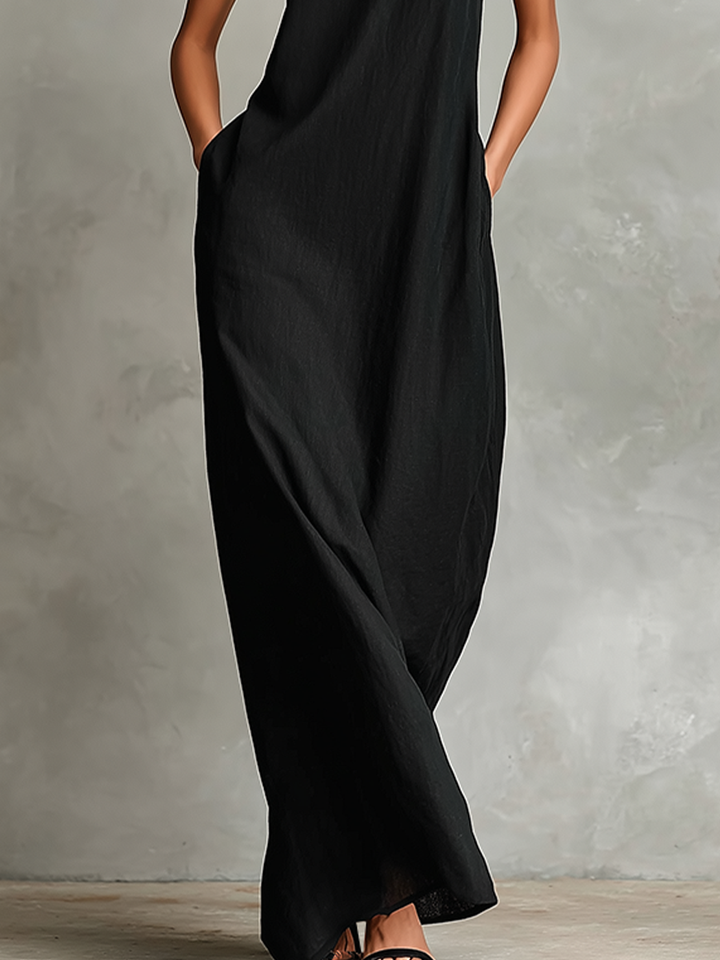Serena™ | Elegant High-Neck Maxi Dress