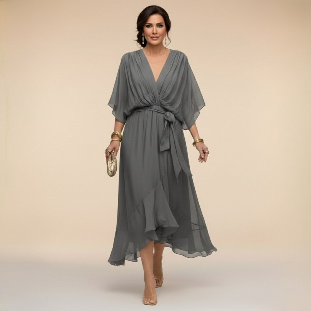 SORANA | ELEGANT V-NECK MAXI DRESS