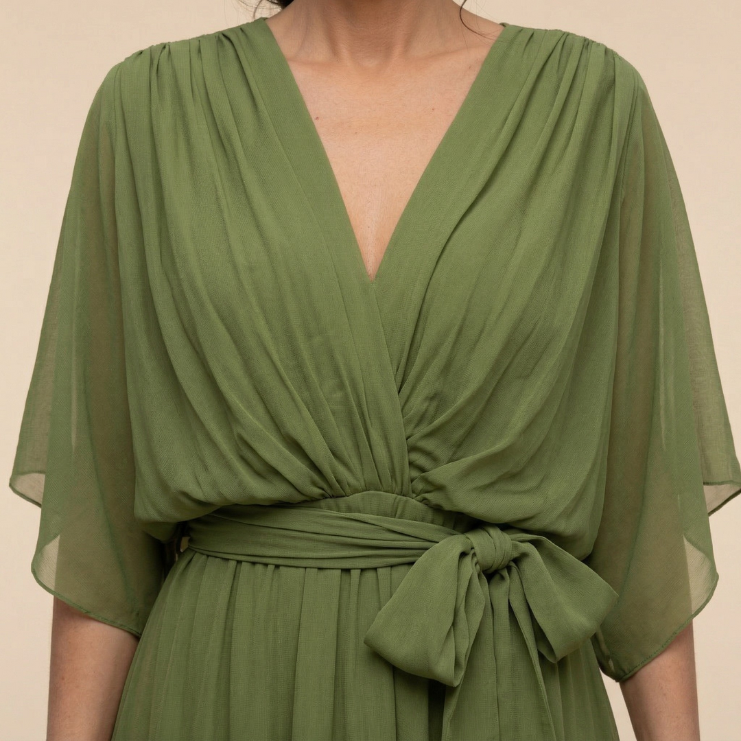 SORANA | ELEGANT V-NECK MAXI DRESS