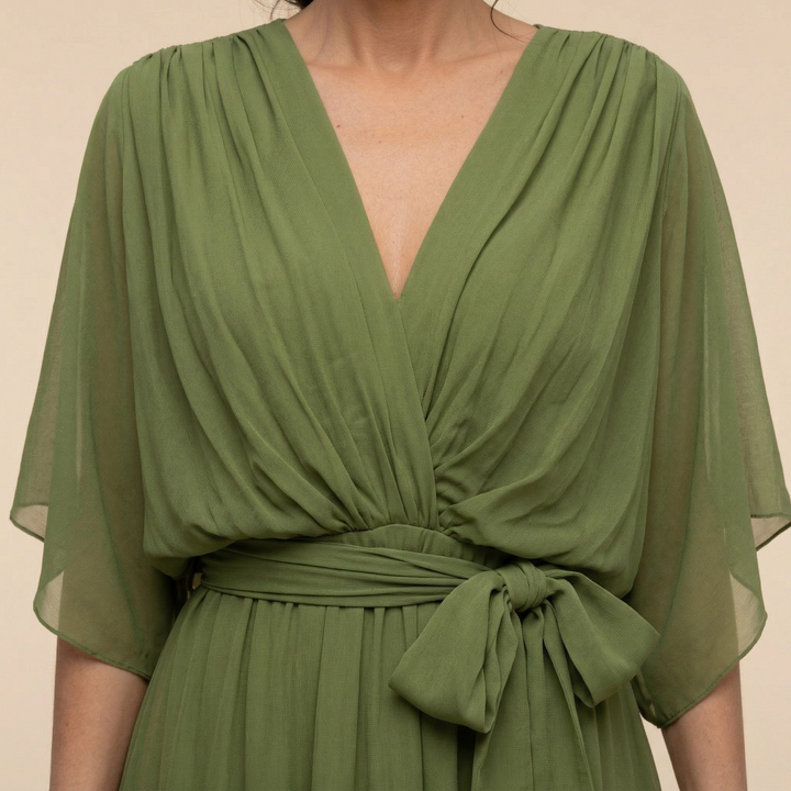SORANA | ELEGANT V-NECK MAXI DRESS