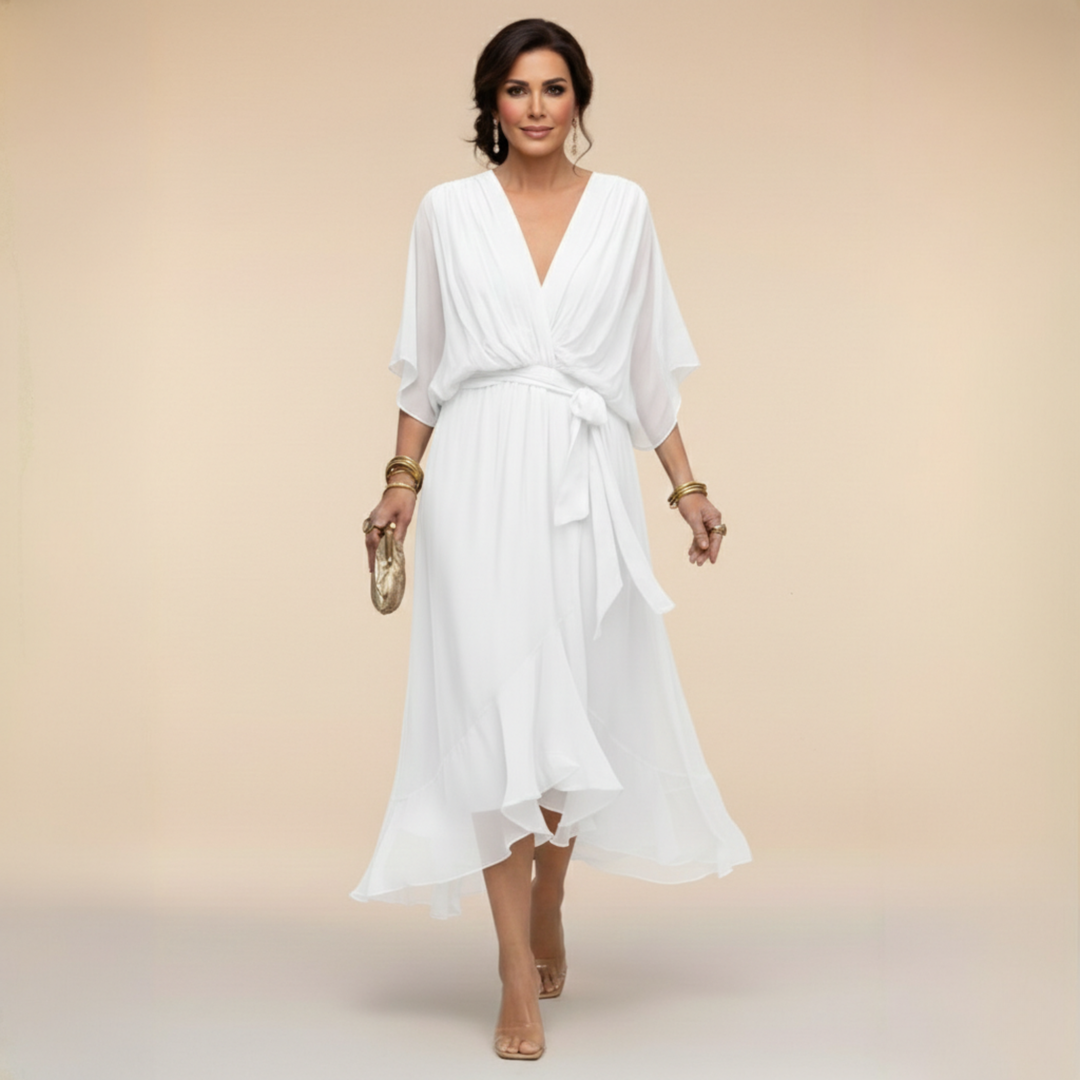 SORANA | ELEGANT V-NECK MAXI DRESS