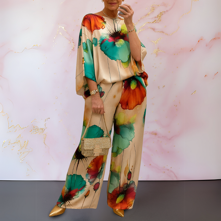 Ysella - Two-Piece Satin Set for Women with a Bold and Refined Style