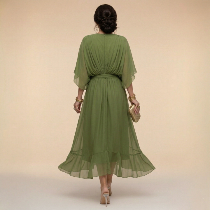 SORANA | ELEGANT V-NECK MAXI DRESS