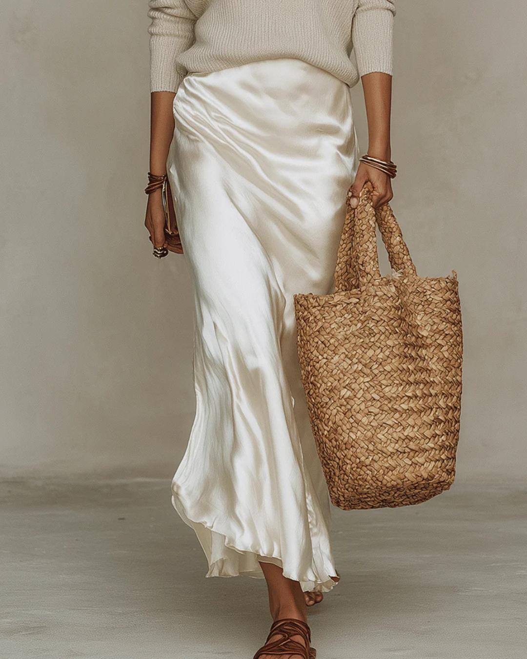 Celeste™ | Satin Grace Maxi Skirt Set
