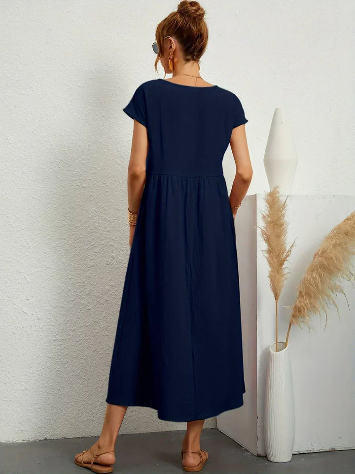 Gabrielle™ — Timeless Elegance Midi Fluid Dress