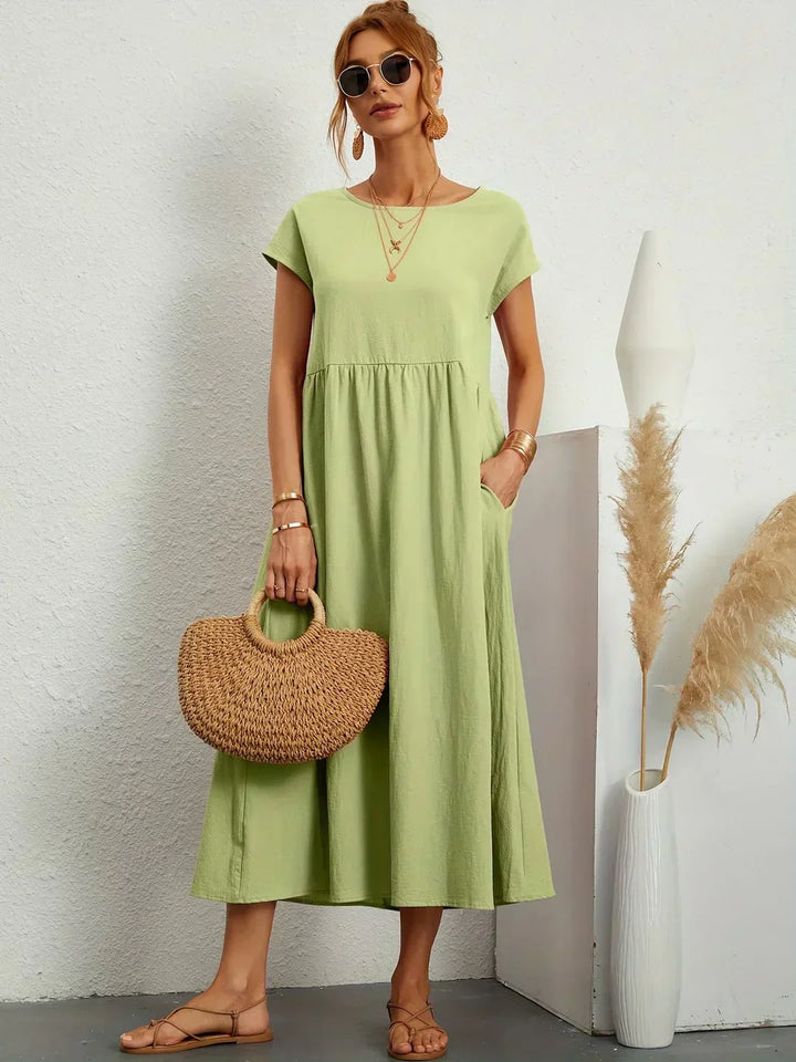 Gabrielle™ — Timeless Elegance Midi Fluid Dress