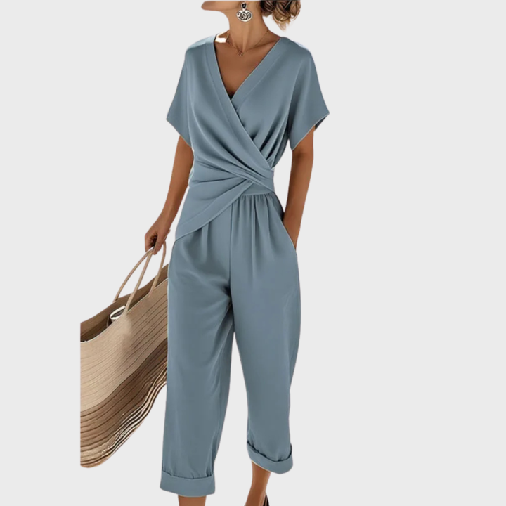 Wren™ | Wrap-Front Cropped Trouser Set