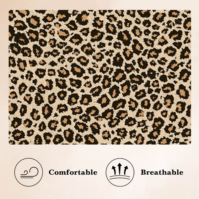 Laurence - Leopard Zebra V-Neck Long Sleeve Jumpsuit